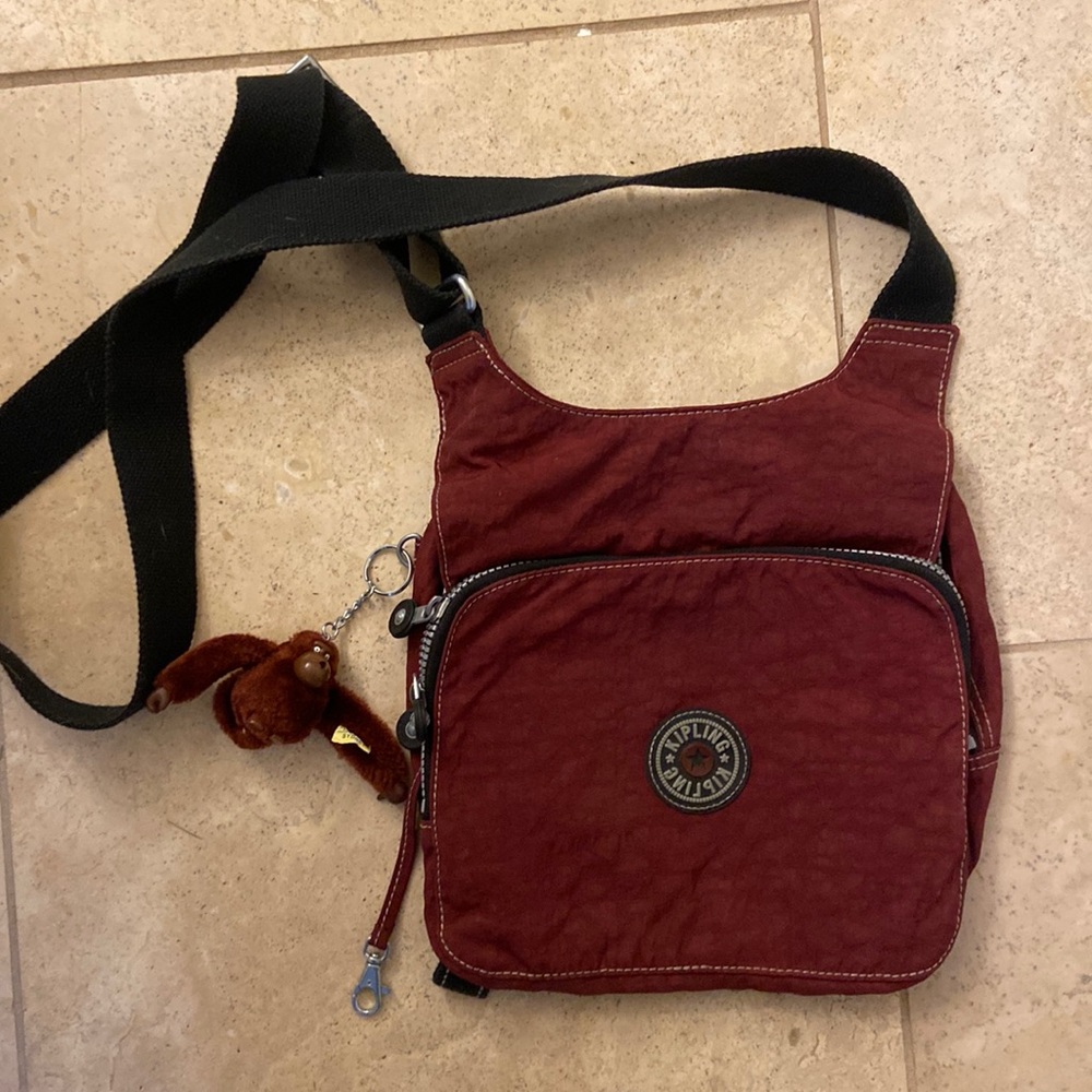 Kipling Maroon Red Crossbody Bag